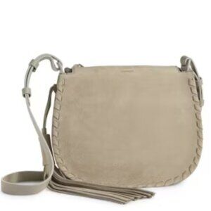 All Saints Mori Suede Tassel Crossbody Bag